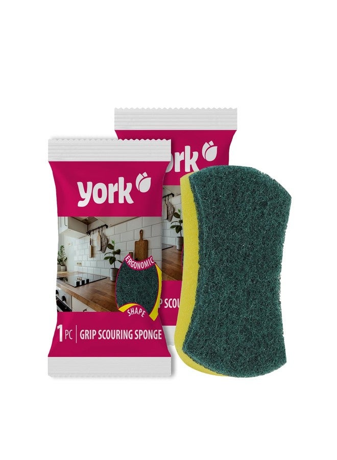 York Scouring Scrubby Non-Scratching Sponge - Pack of 6, Gentle and Effective Cleaning Sponges for Kitchen, Non-Stick Cookware, Glassware, and Household Surfaces - Image 1